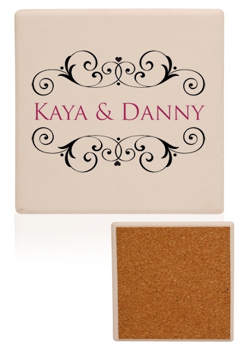 4" Square Ceramic Coaster 2