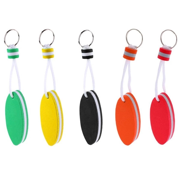 Oval Shaped EVA Foam Floating Key Chain 6