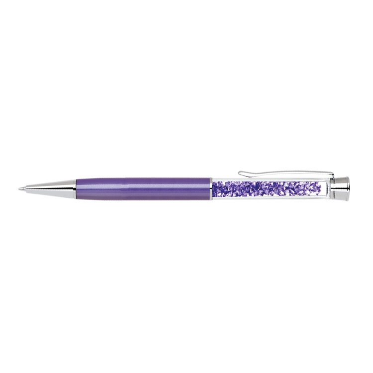 Elegant brass pen with matching crystals and barrel colors 10