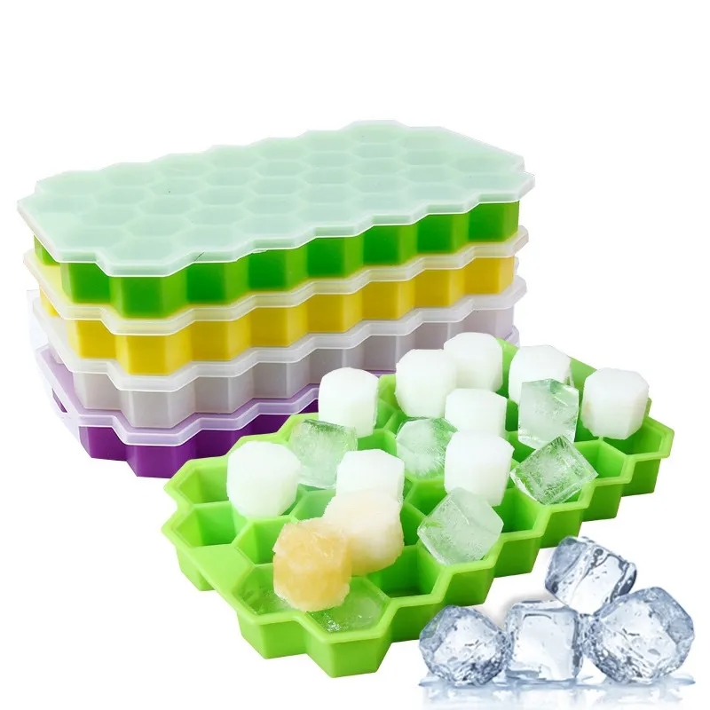 Honeycomb Ice Cube Trays With Lid 2