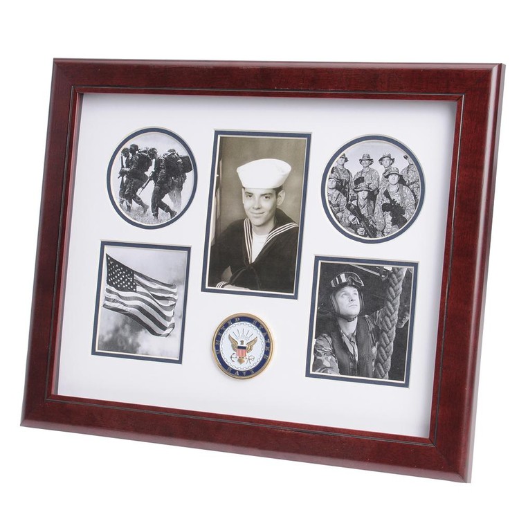 U.S. Navy Medallion 5 Picture Collage Frame 2