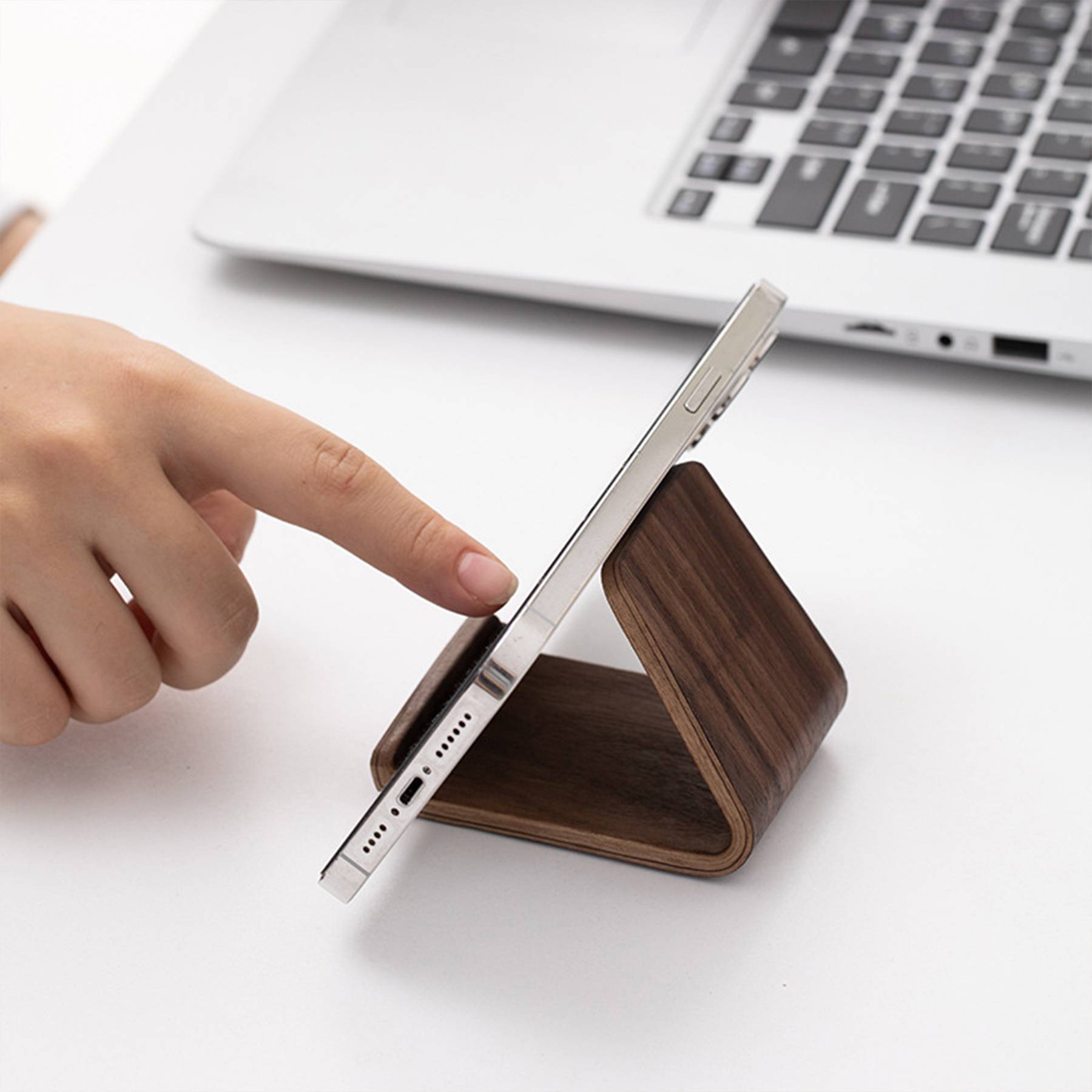 Walnut Phone Stand 8