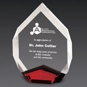 6" x 8" Red Marquis Acrylic Award 2