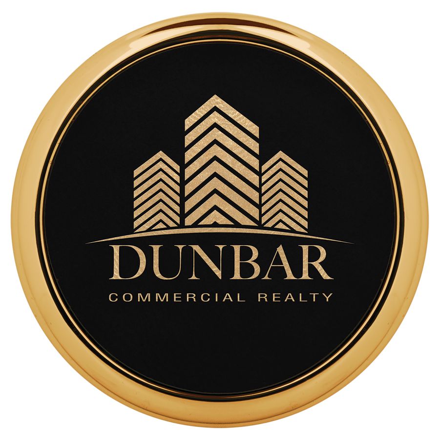 Black Leatherette Individual Round Coaster 1