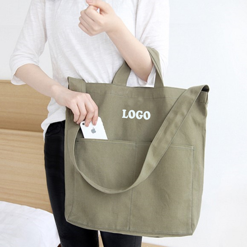 2 in 1 Cotton Canvas Tote Bag 4