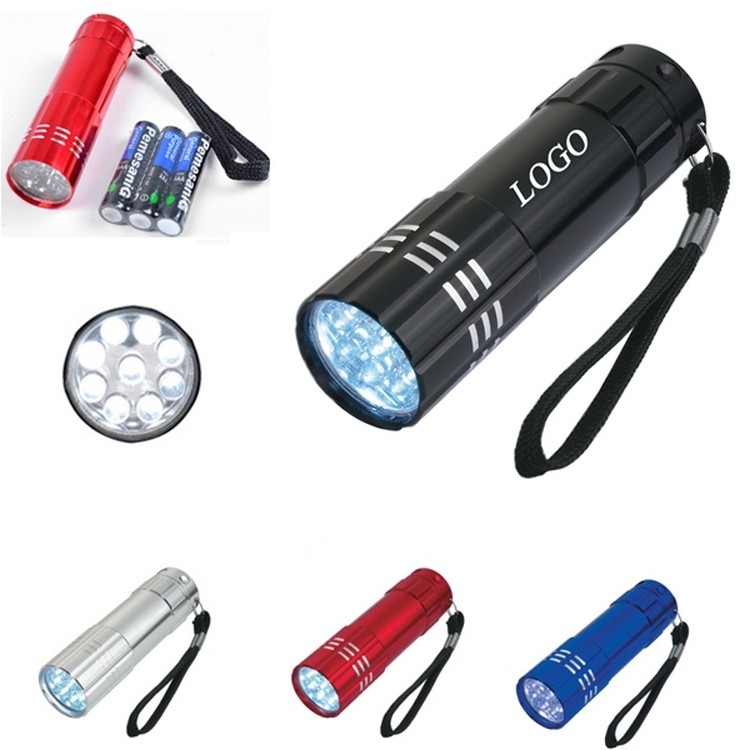 Aluminum Led Flashlight With Strap 1