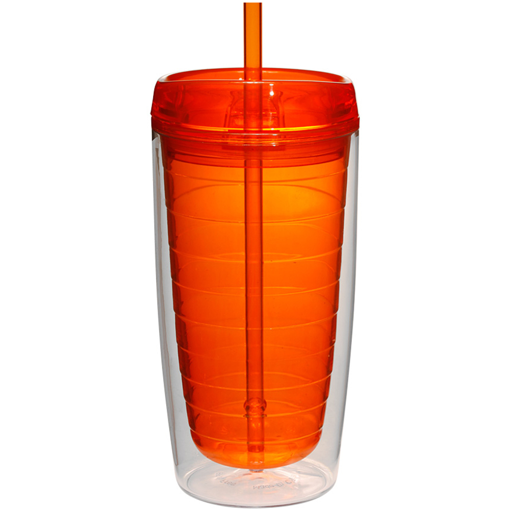 16 oz. Double Wall Tumblers with Straw