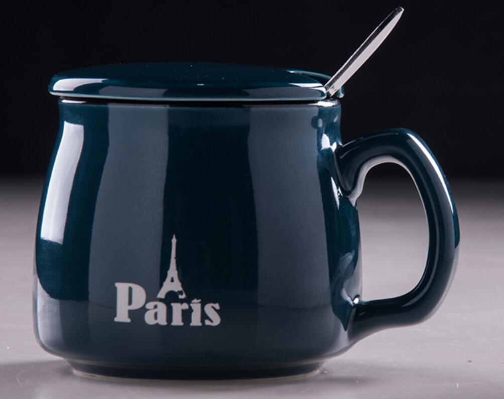 12 Oz. Ceramic Mug with Lids and Straw 5