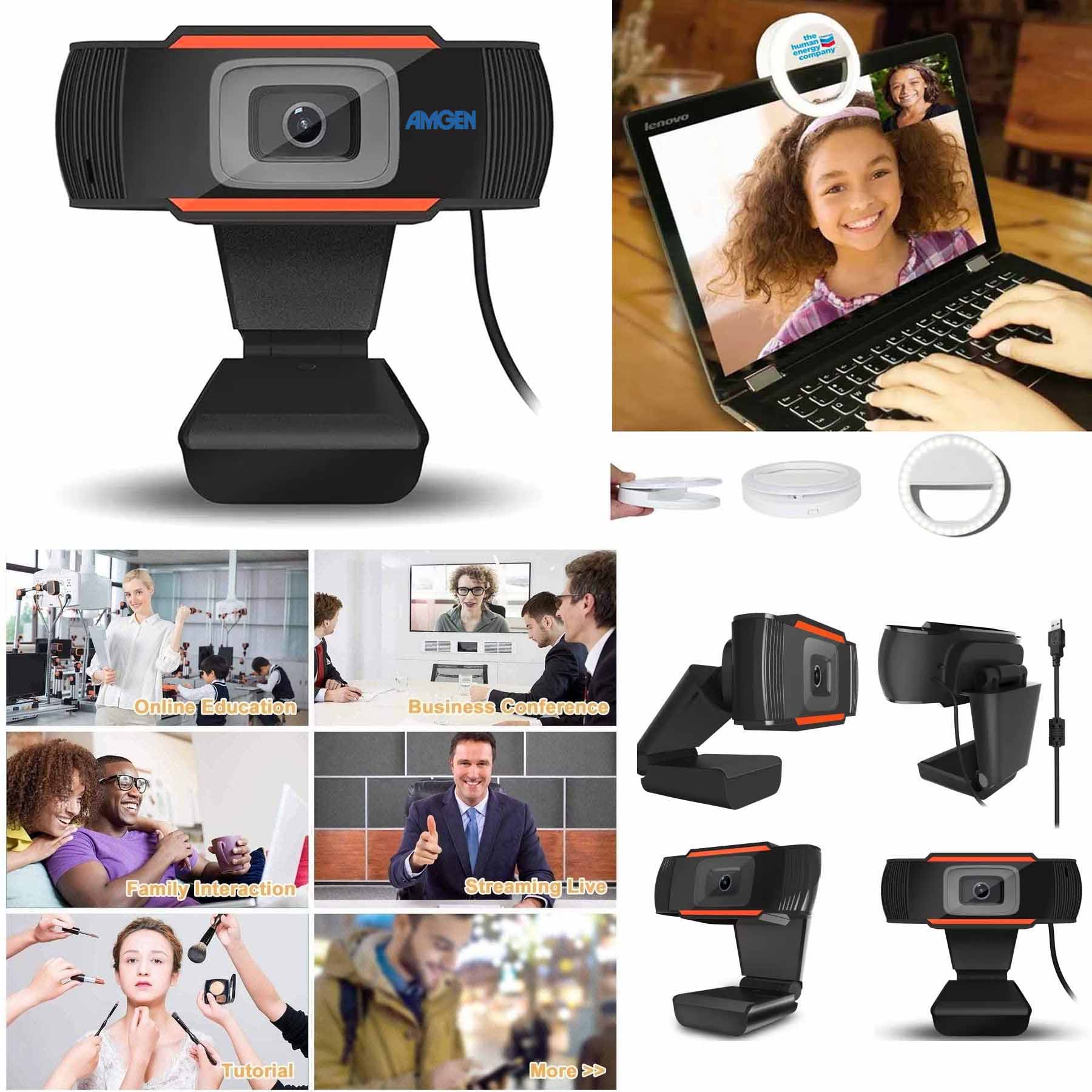 iBank ® Pro HD Wide-Angle Webcam with Built-In Microphone, Noise-Cancelling 2