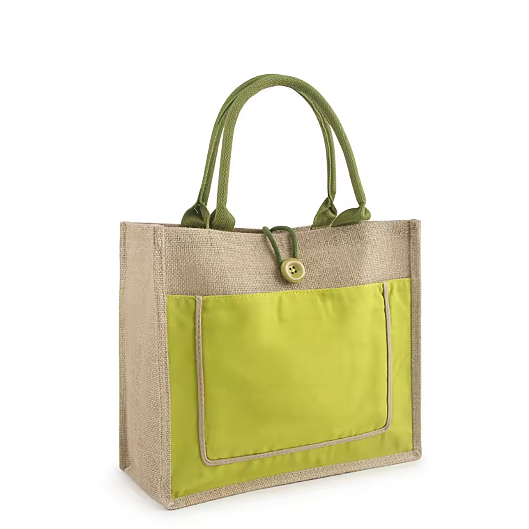 Natural Jute Burlap Tote Bag, custom tote bag with logo imprint 2