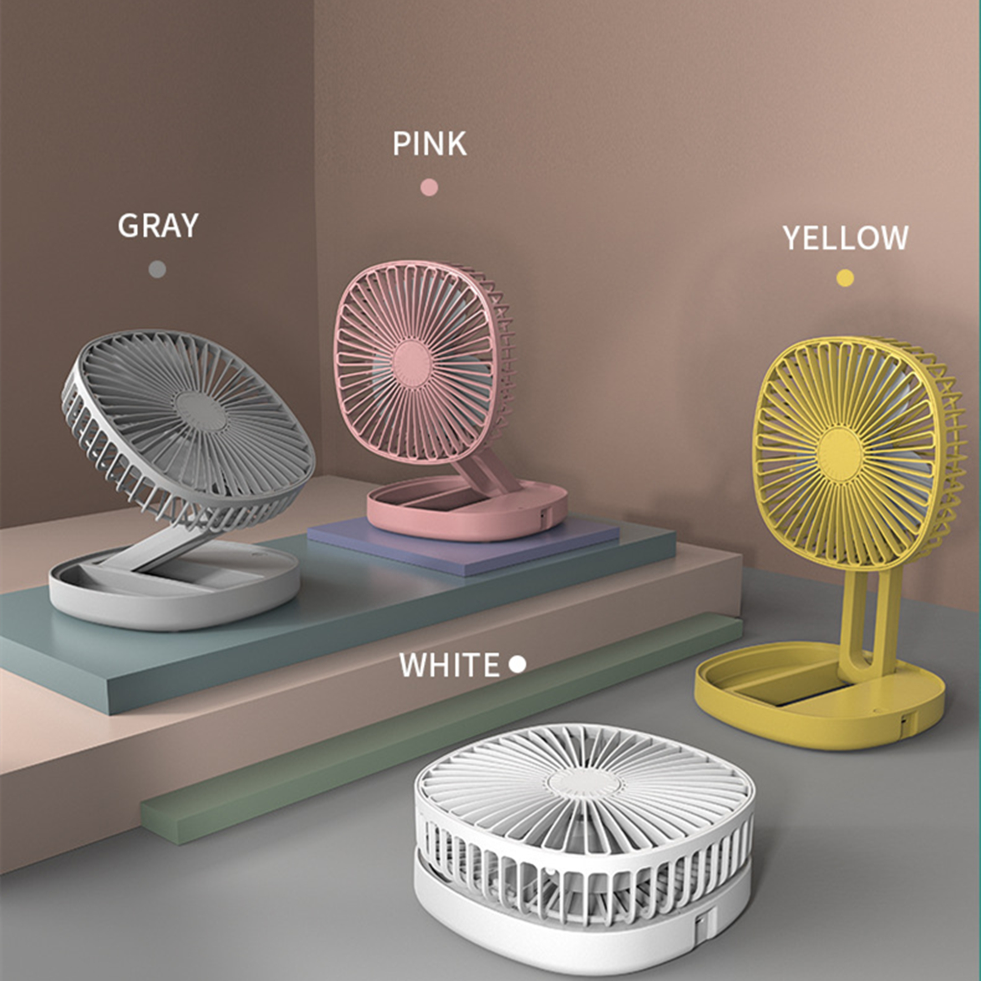 Battery Operated Folding Desk Fan 4