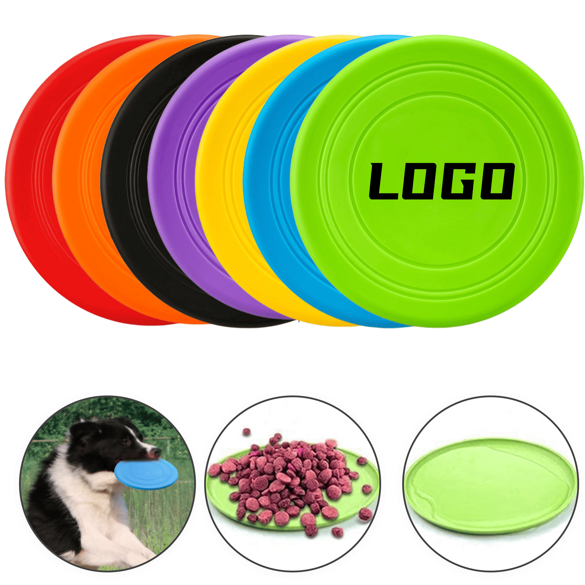 Stackable Non-Slip Pet Interactive Fetch Training Disc 3