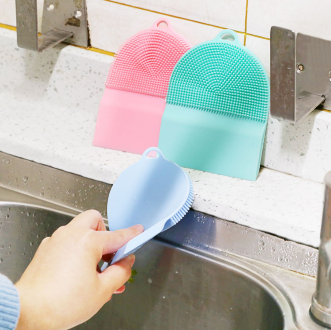 Kitchen Scraper Silicone Brush 4