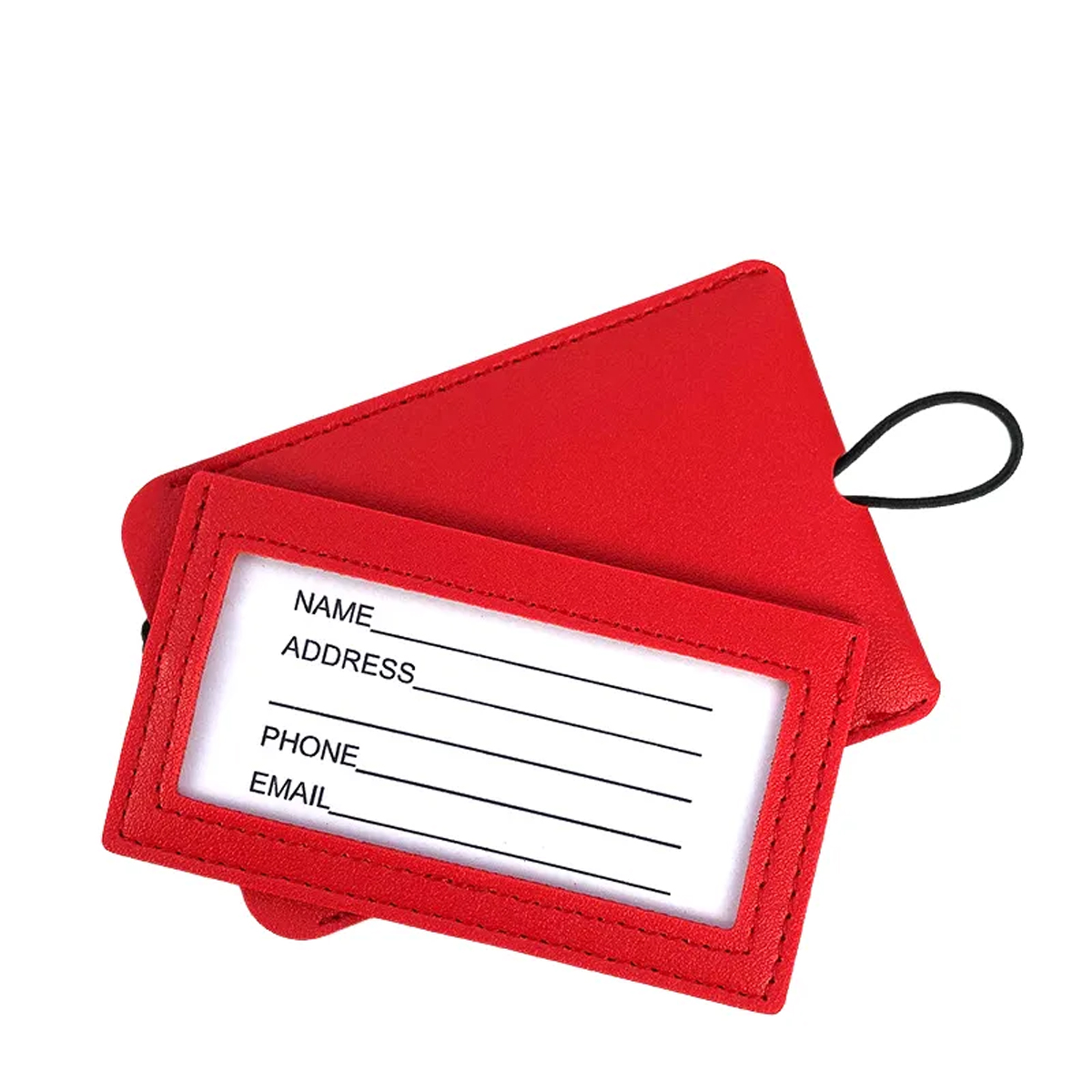 PU Leather Luggage Tag With Elastic Strap 10