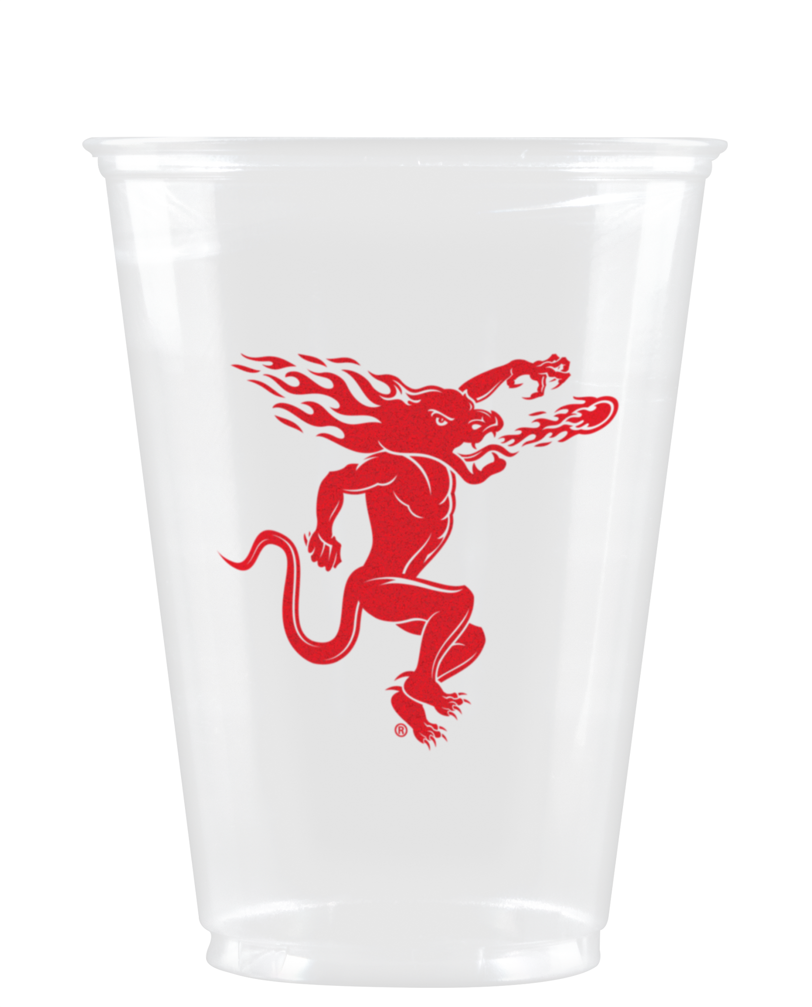 10 oz Soft Sided Plastic Cup Clear Tradition Print 1