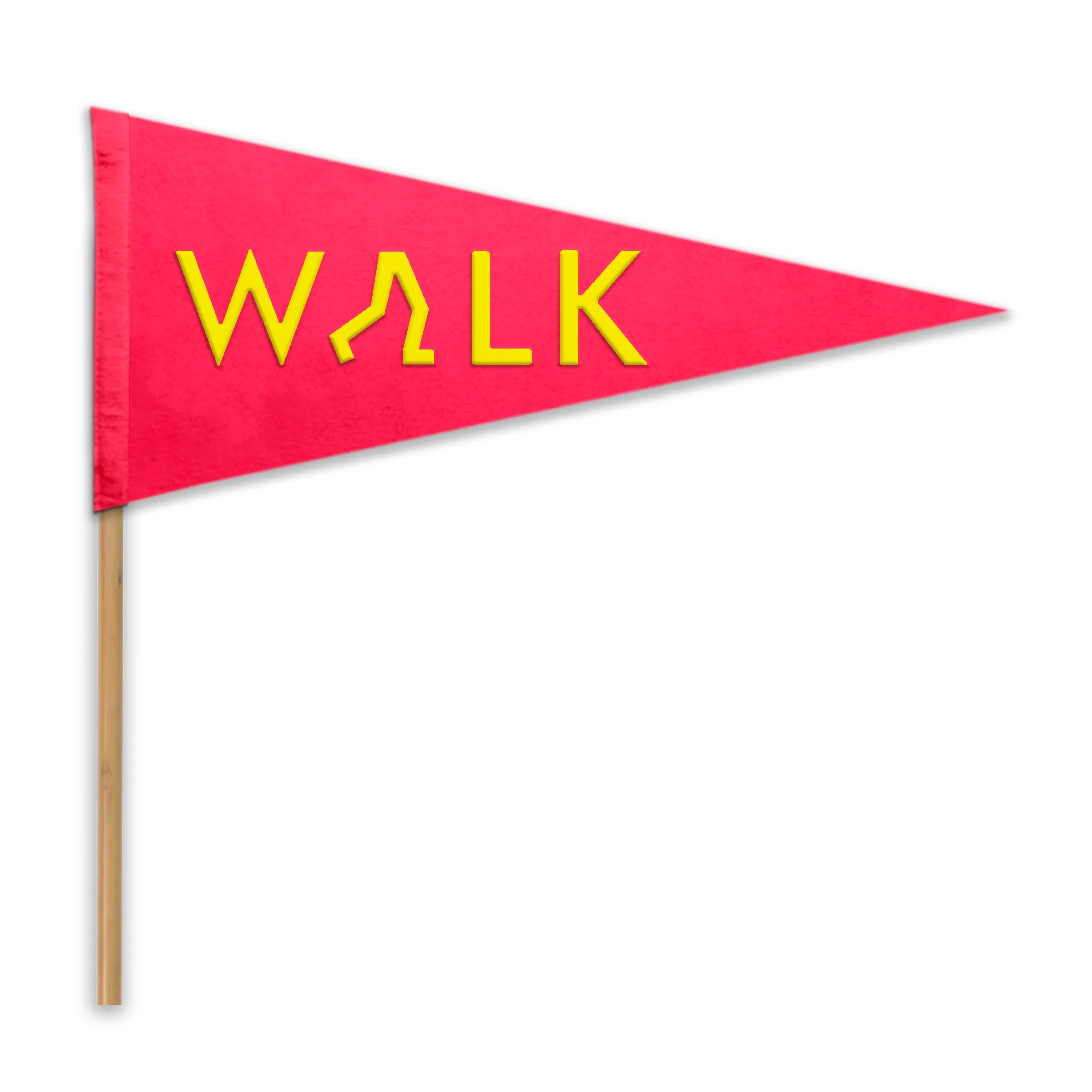 9" x 24" Acrylic Felt Pennant with Wood Pole - Silk Screen 2