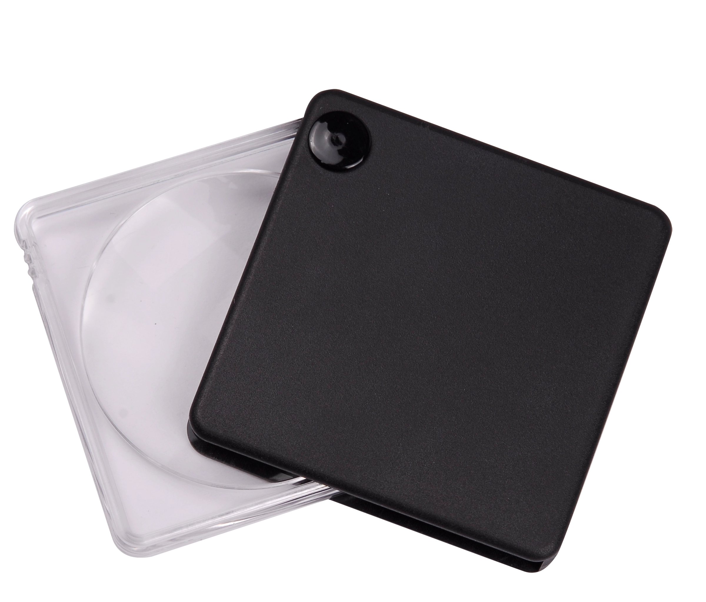 Mini Plastic Magnifier with Black Swivel Case, custom ruler with logo imprint 2