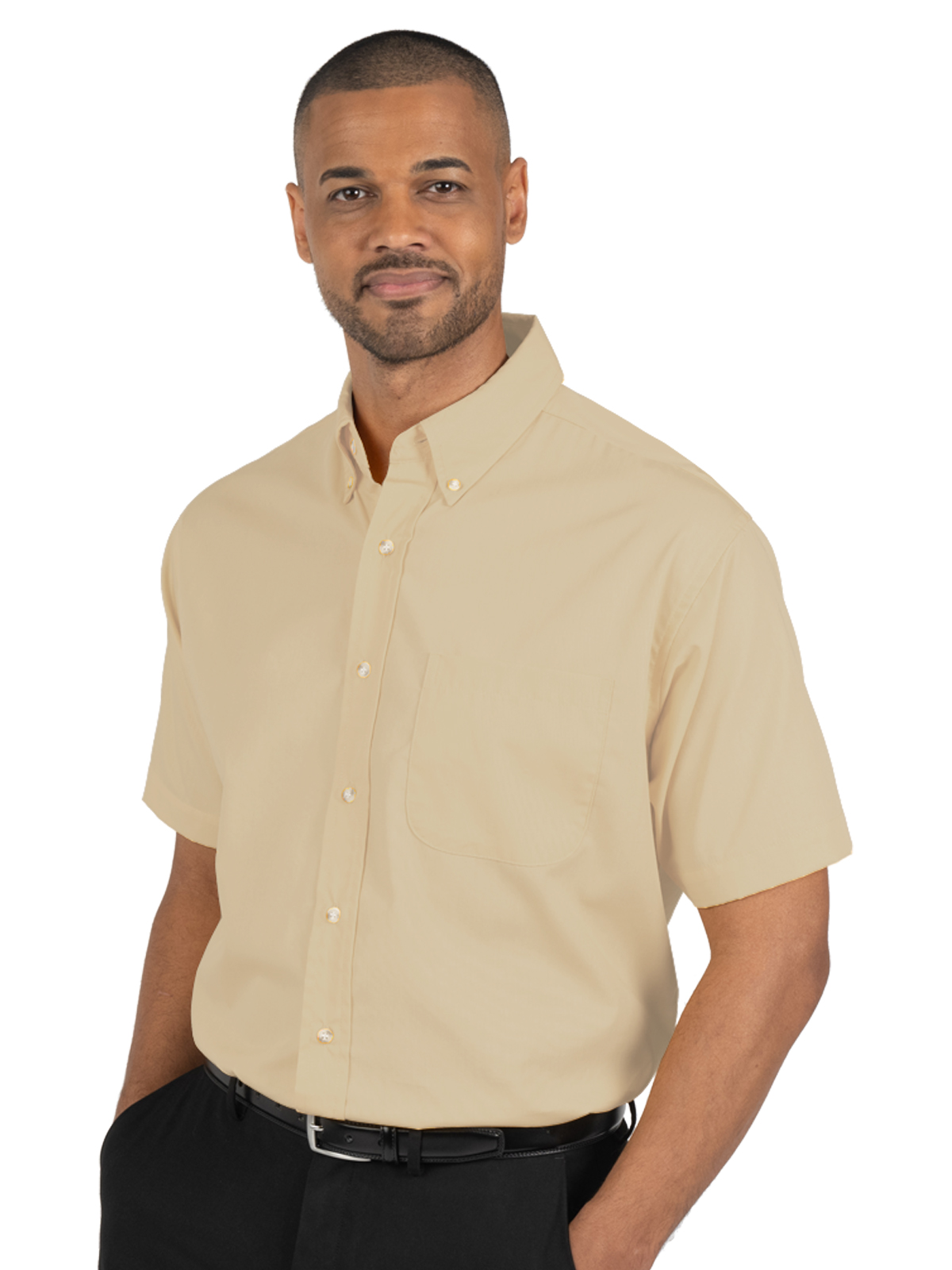 Blue Generation - Men's 1-Pocket Short Sleeve Superblend Poplin Shirt 17