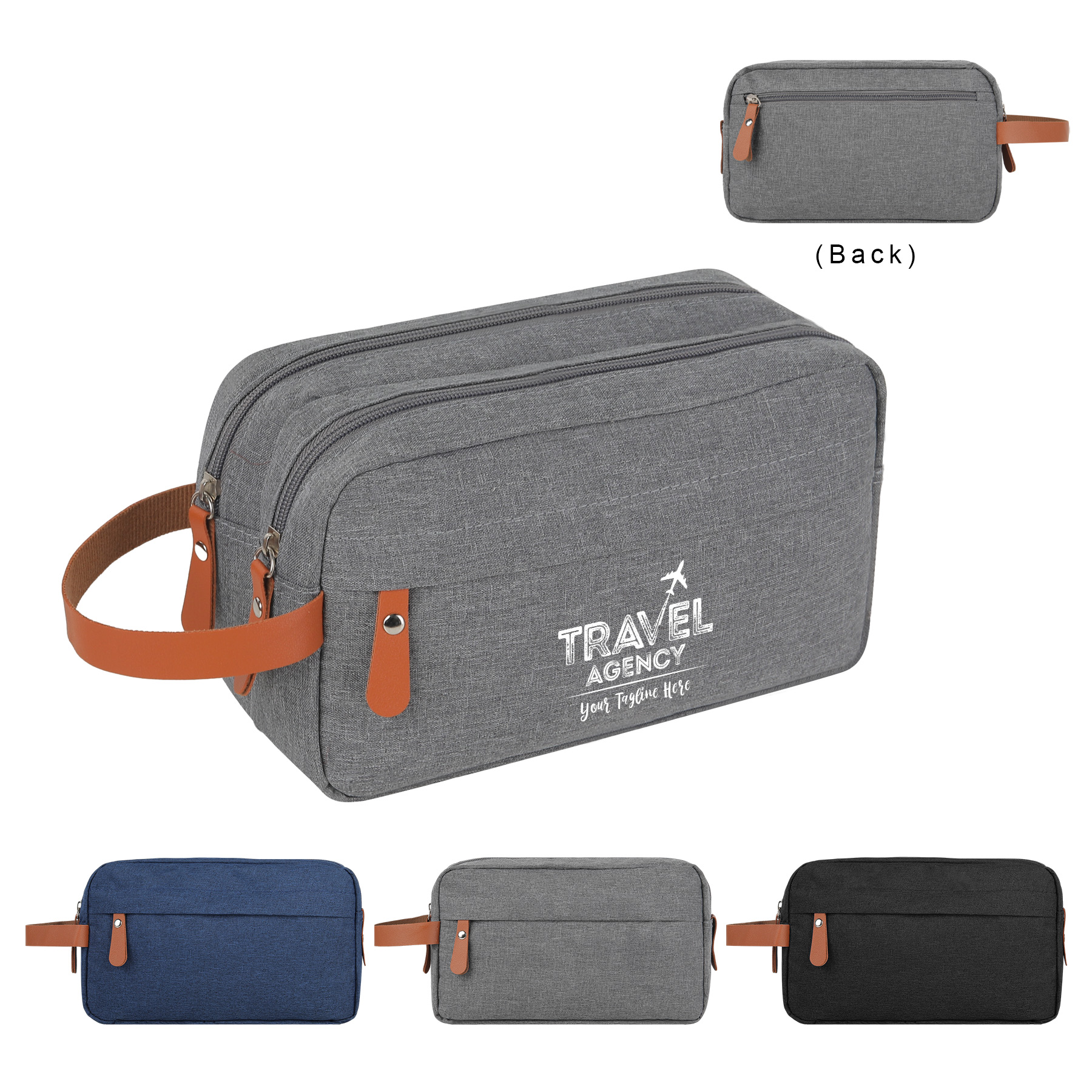 Dual Compartment Travel Toiletry Bag with Tech Organizer Pocket 5