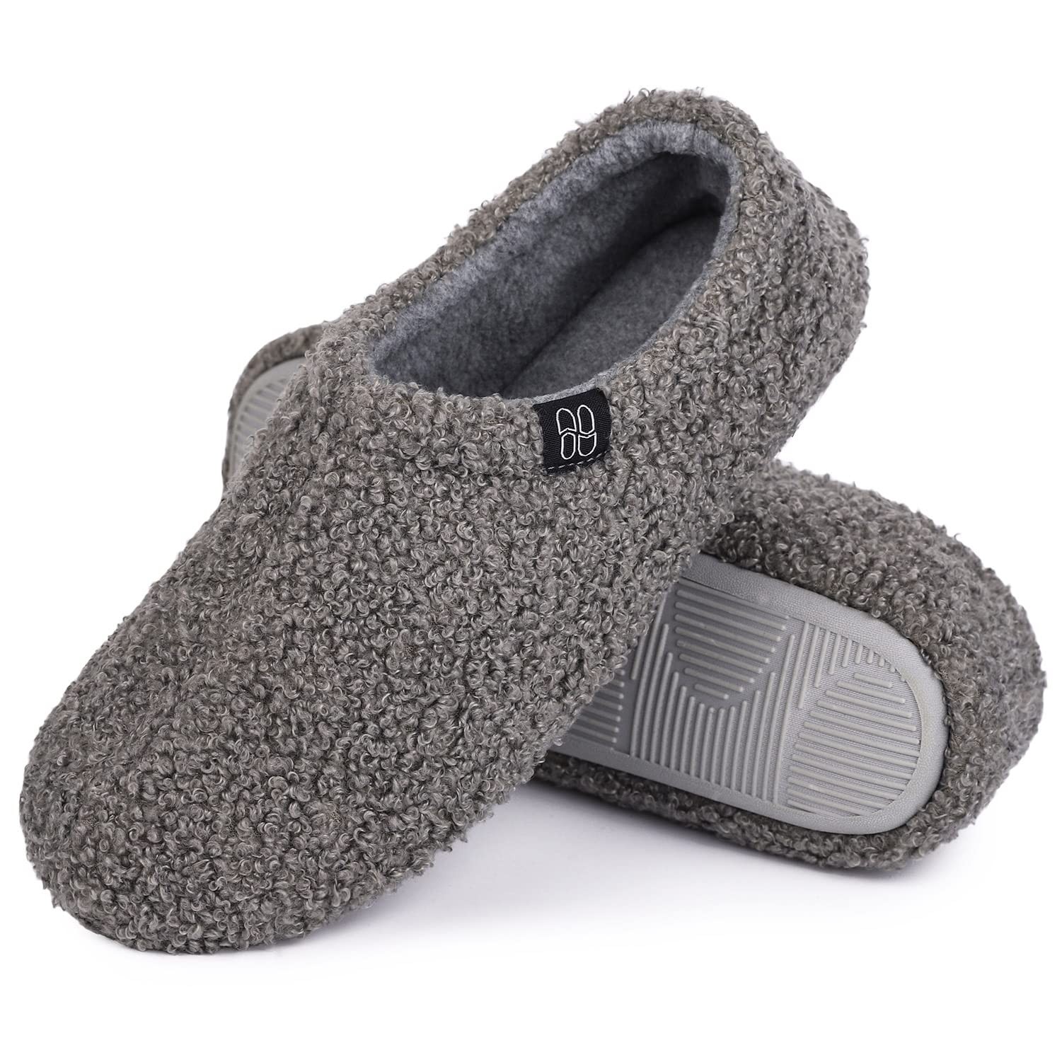 Women's Fuzzy Teddy Memory Foam Slippers, Lightweight Bedroom House Shoes 2