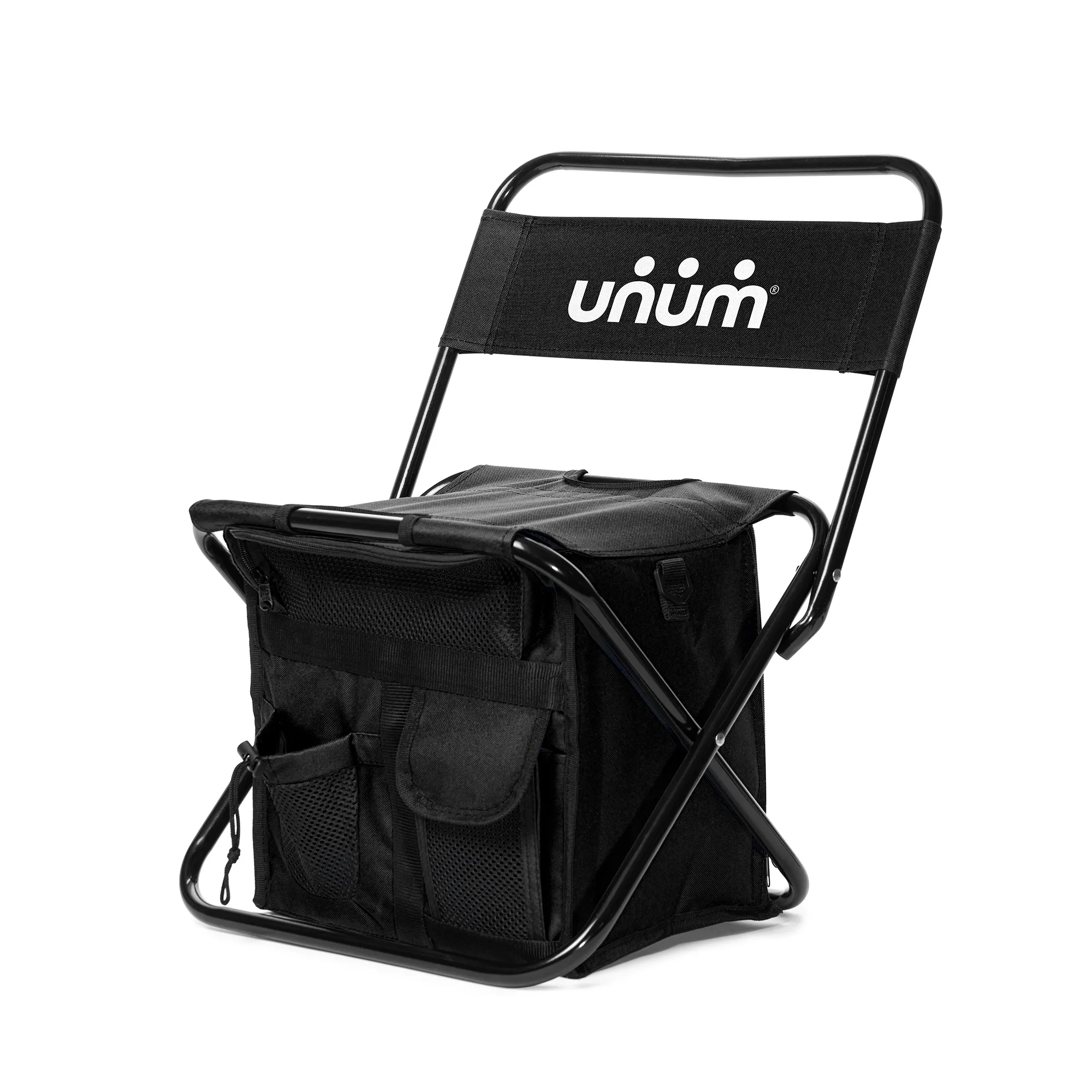 Folding Chair with 24 Can Cooler Bag & Pockets 17