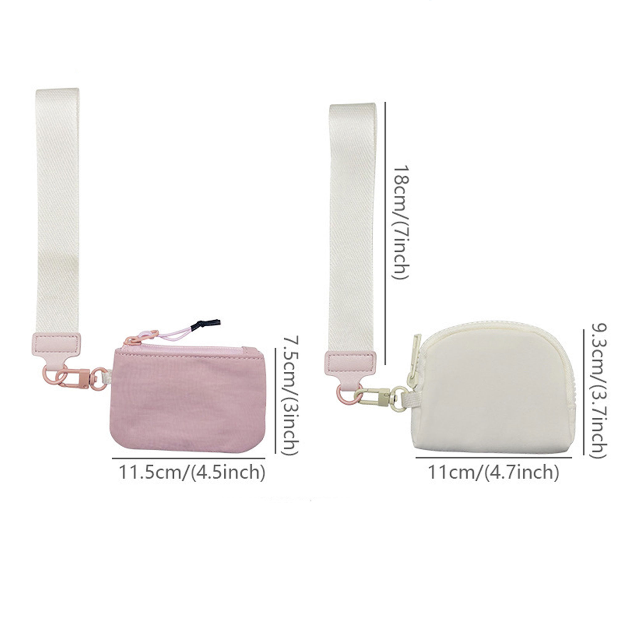 Portable Detachable Dual Pouch Wristlet Wallets 8