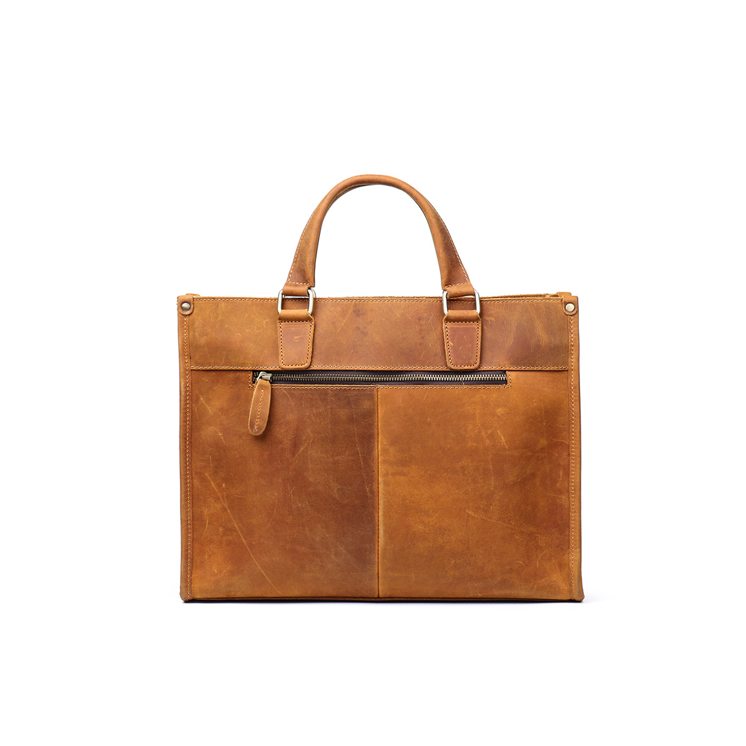 PU Leather Handmade Briefcase Laptop Messenger Bag 3