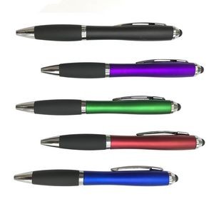 Silver Click Pen With Stylus 5