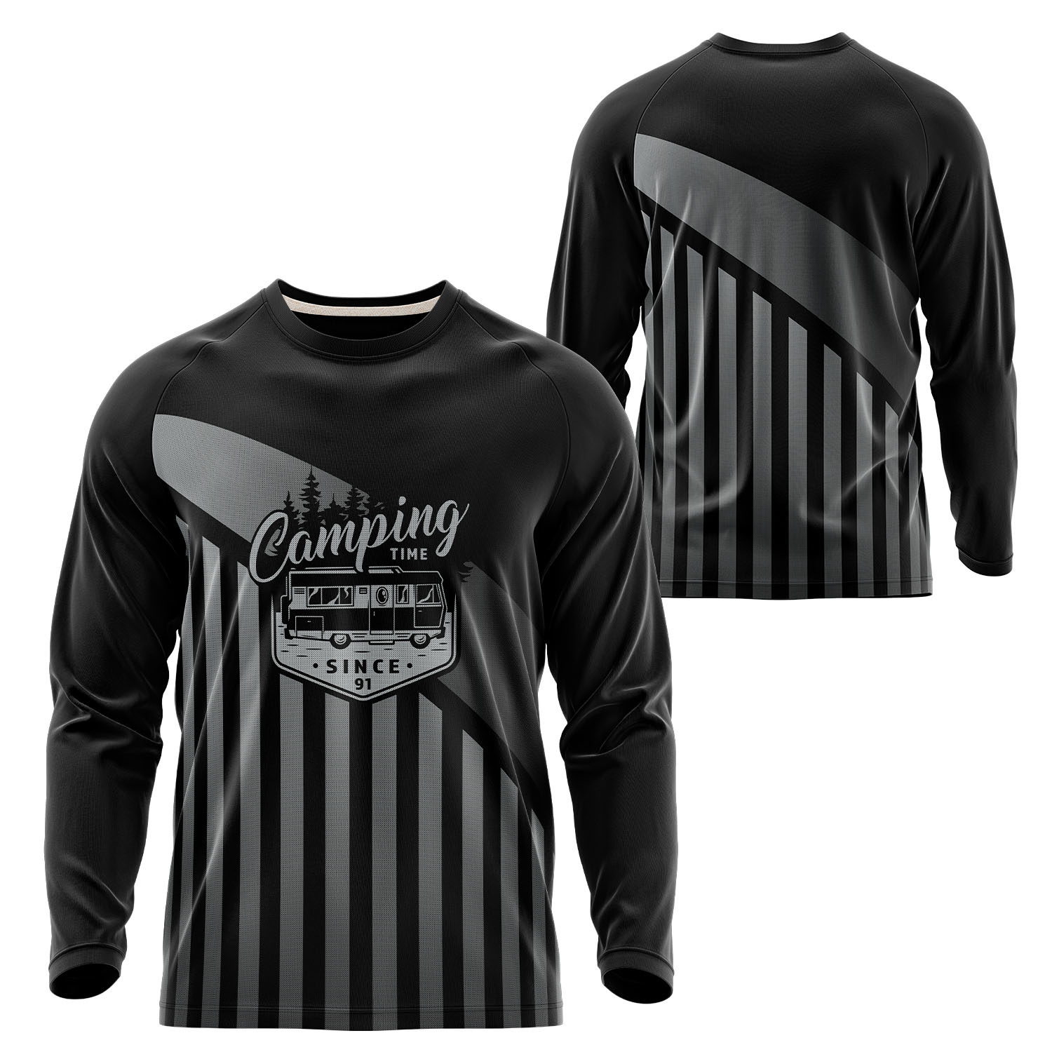 Unisex 150 GSM Short Hole Mesh Performance Sublimation Long Sleeve T-shirt 3