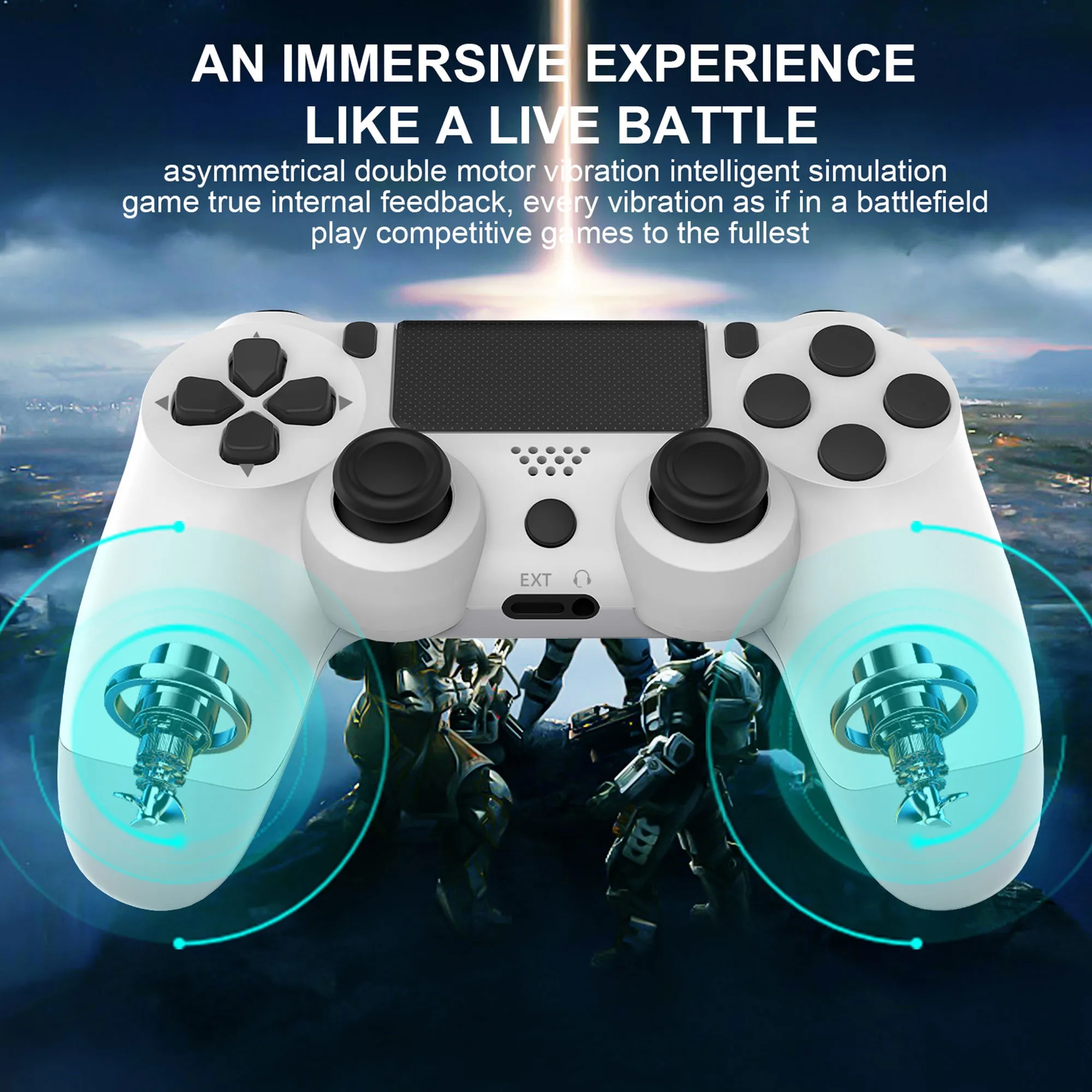 Pro Wireless PS4 Controller With Six-Axis Dual Vibration 3