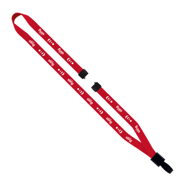 1/2" Polyester Lanyard with Non-Swivel Plastic Hook 16