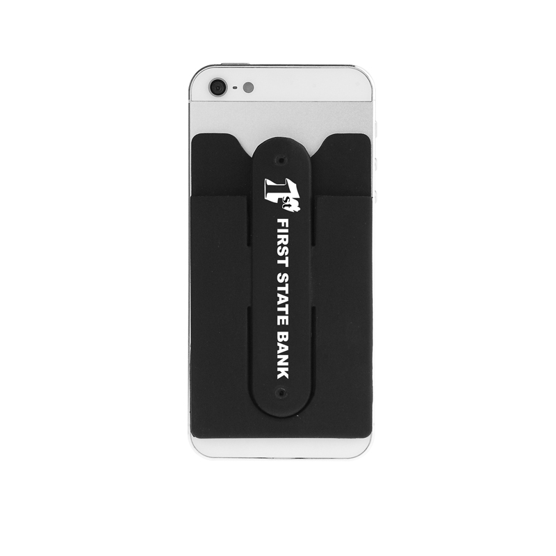 Iposh Smart Phone Card Wallet with Stand (Black) 2