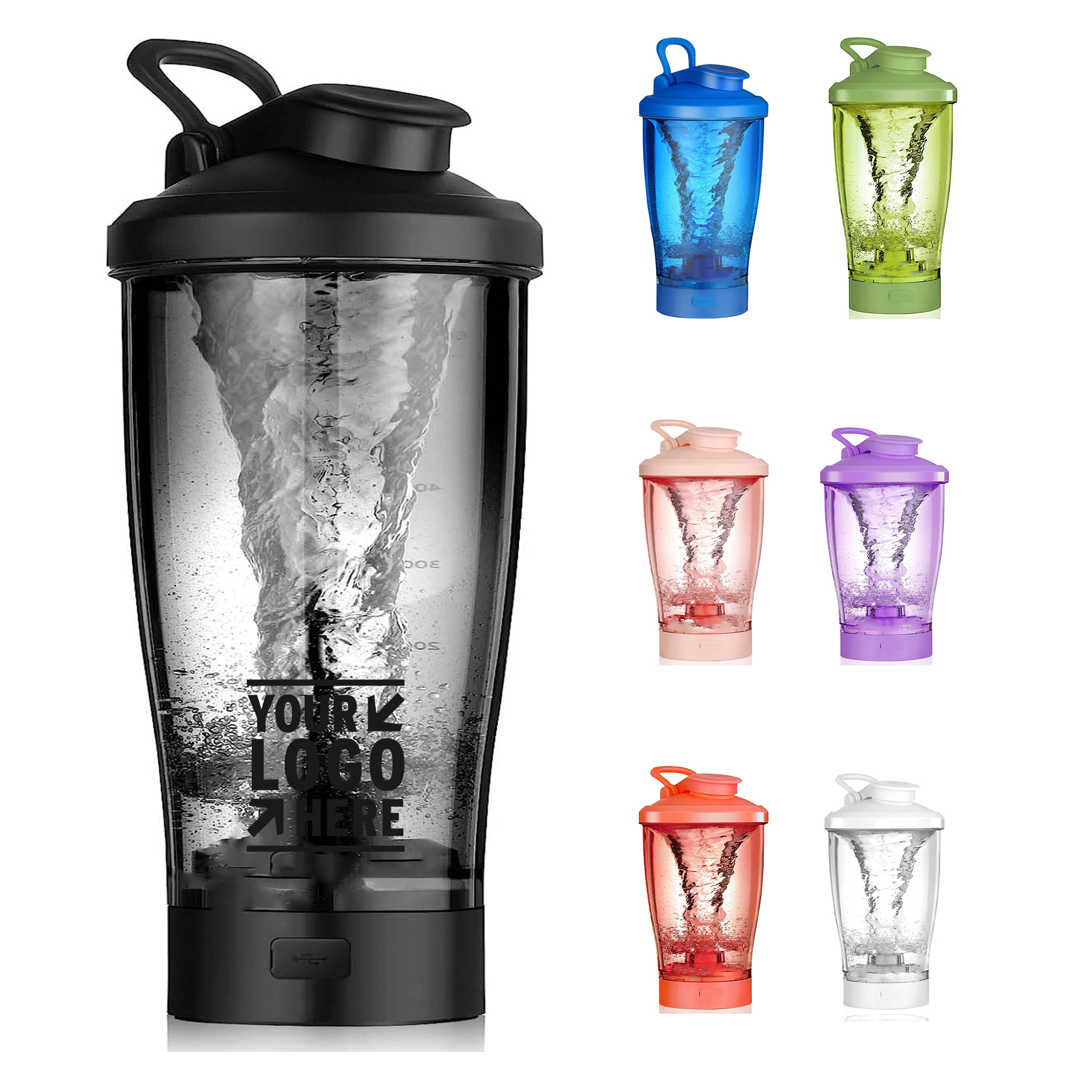 24 oz Electric Protein Shaker Bottle 2