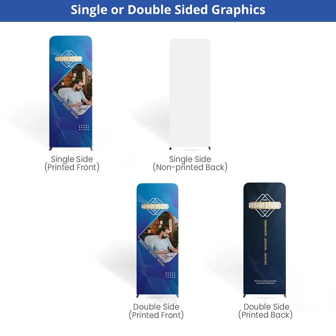 6.5ft Magnetic Modular Fabric Display - Cross Island Shape 9