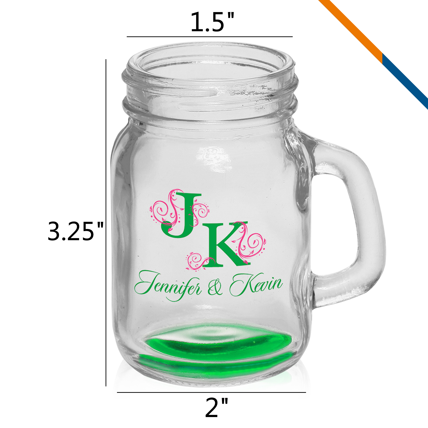 Edgar Mason Jar Sampler Glasses - 4.5 OZ. 11