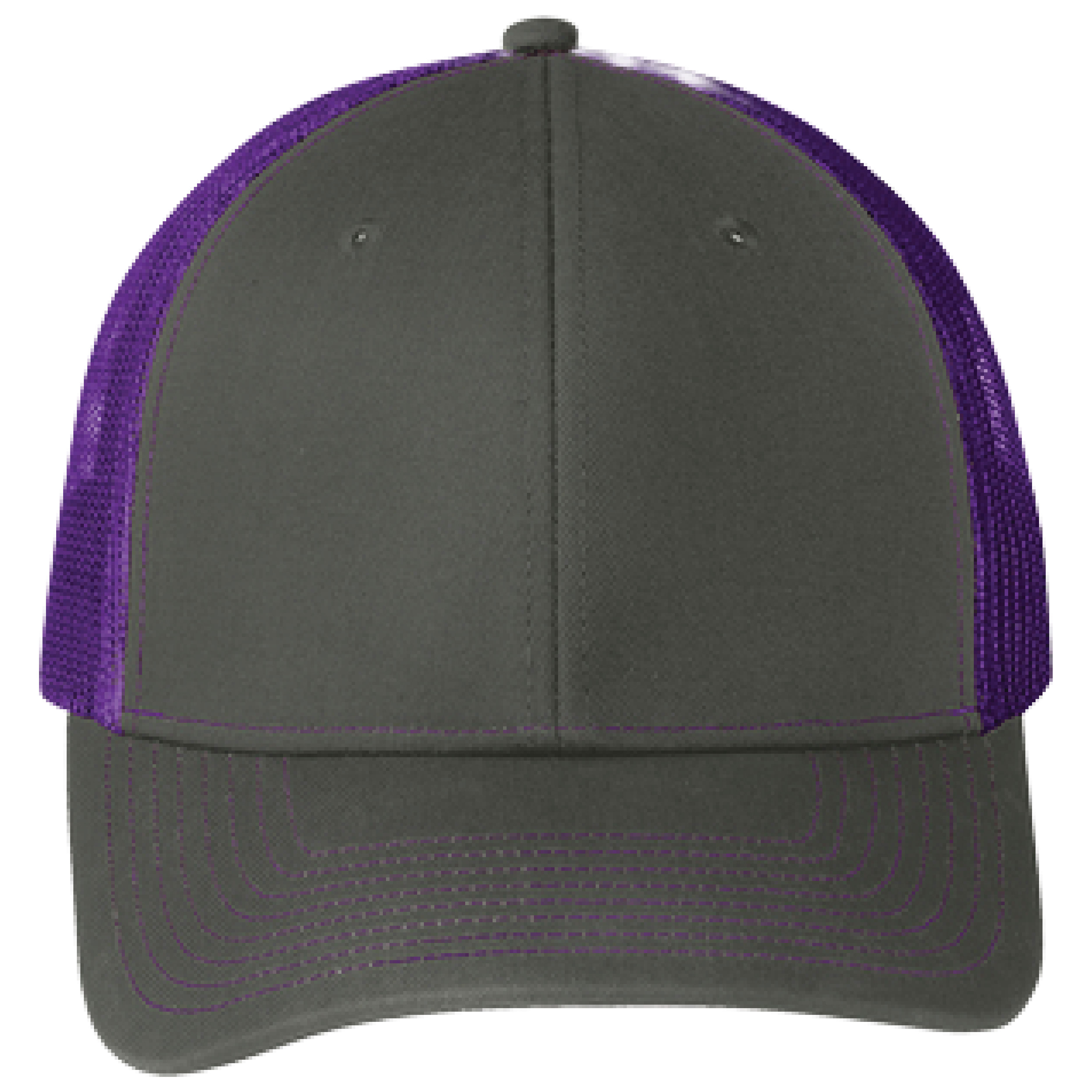 Port Authority C402 6-Panel Snapback Trucker Hat w/Leatherette Adhesive Patches or Embroidery 100