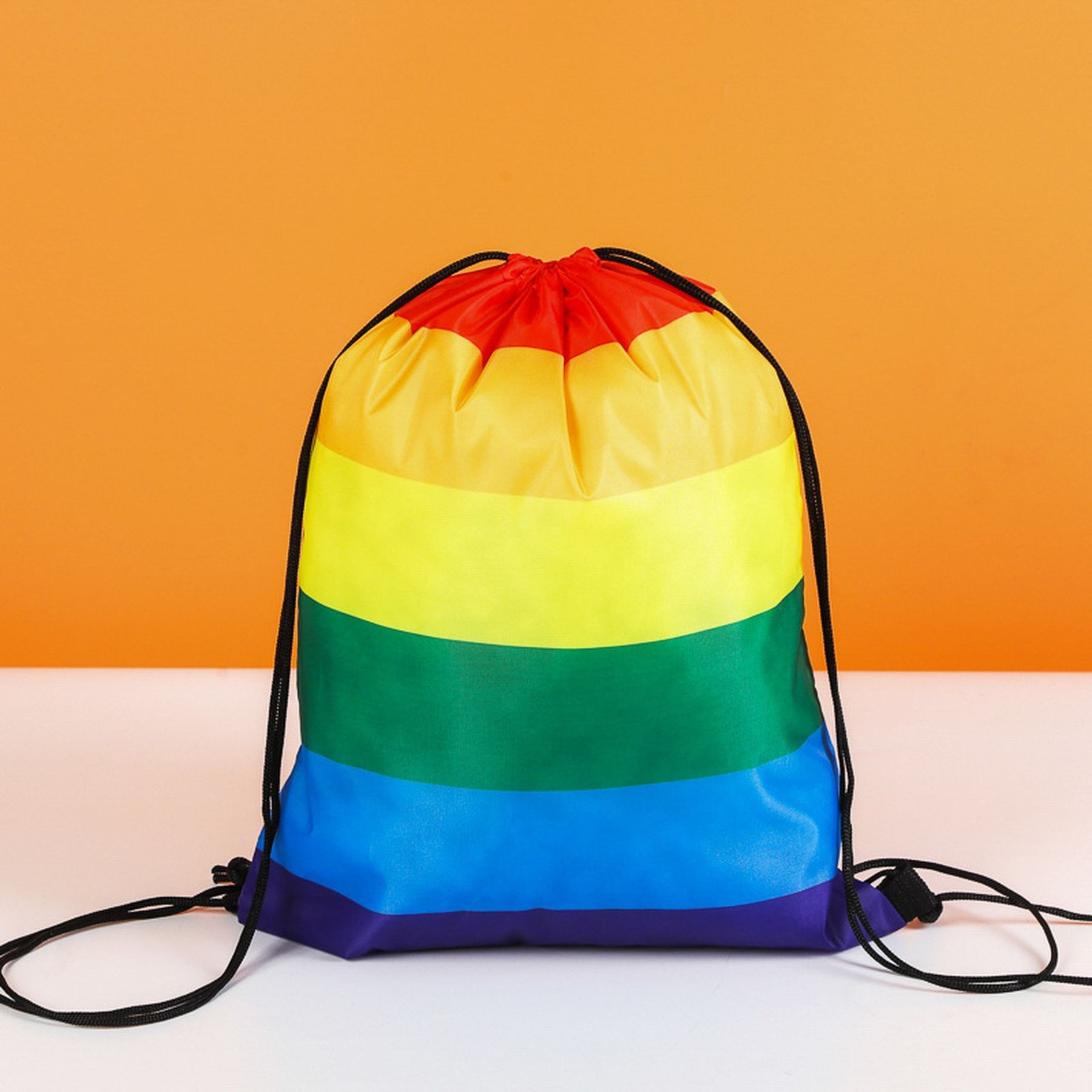 Rainbow Drawstring Bag Bisexual Pride Flag Stripes Backpack 4