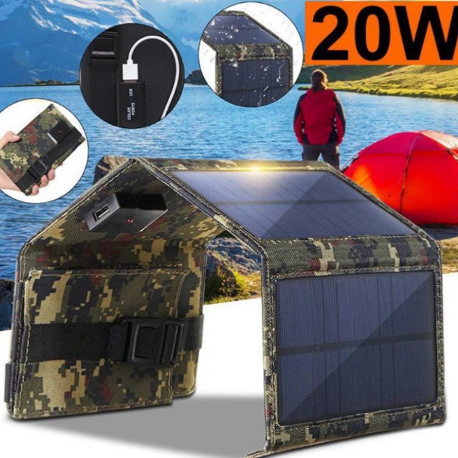 Portable USB Foldable Solar Panel 5