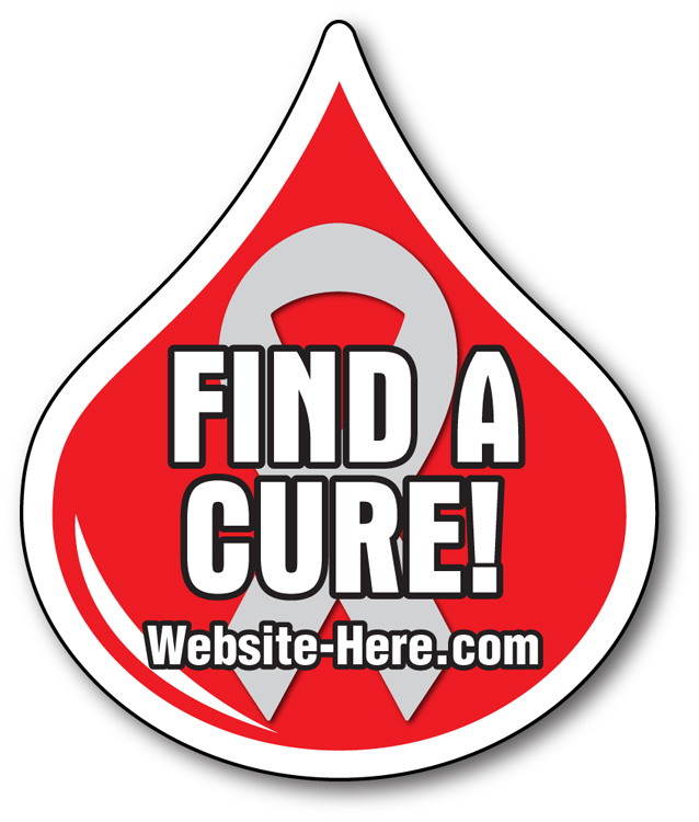 Awareness Magnet - Droplet Shape (2.5625x3.0625) - 25 mil. 1