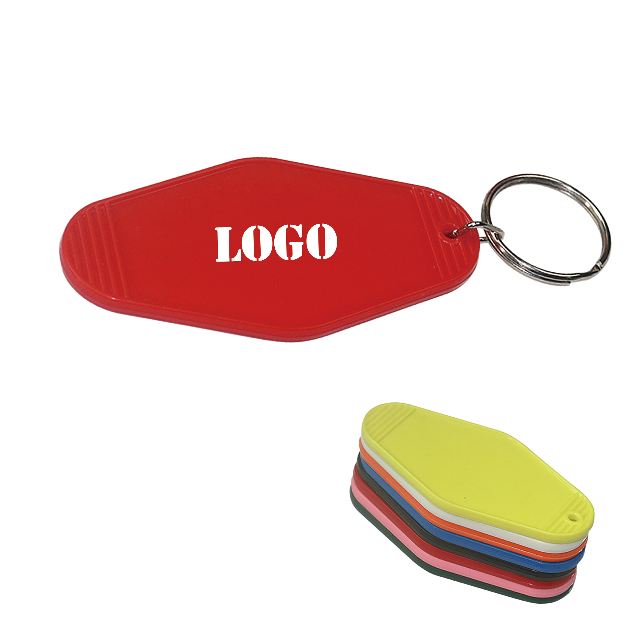 Vintage Plastic Hotel Keychain Motel Key Tag 3