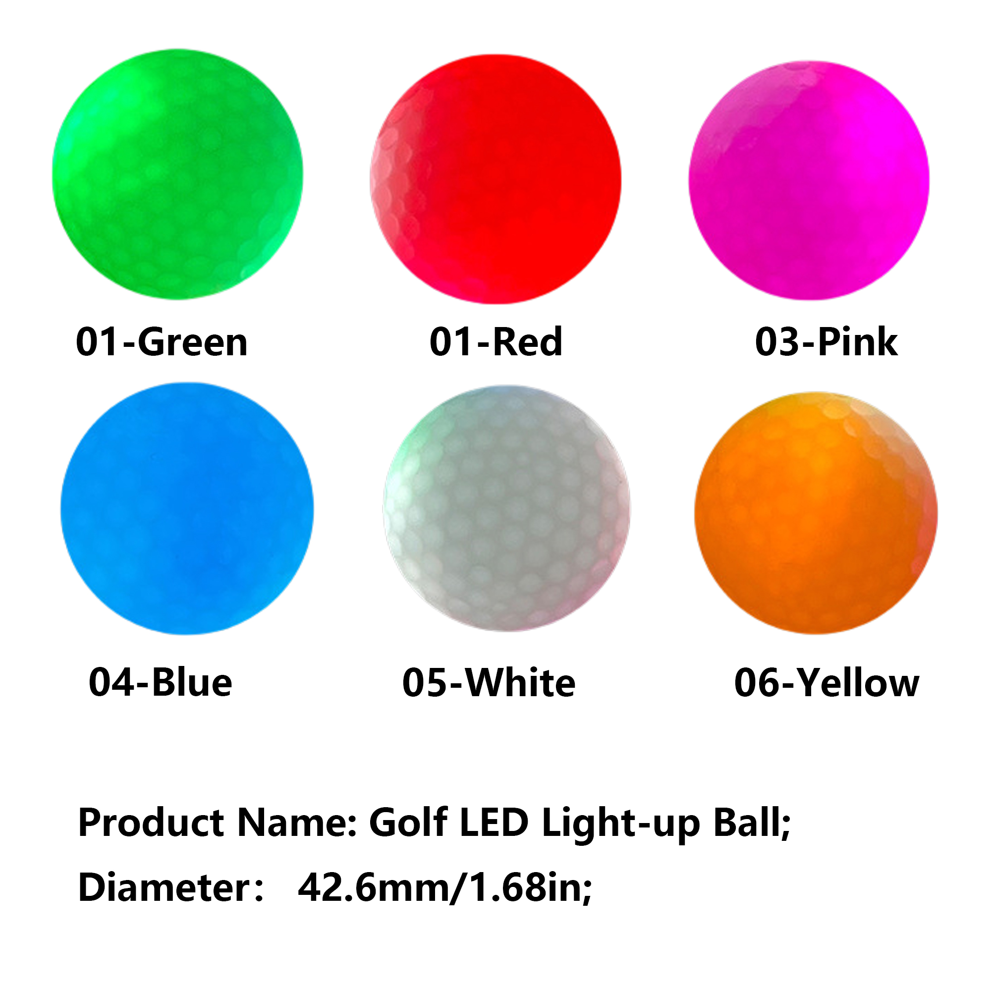 Glow-in-the-Dark LED Golf Balls 2