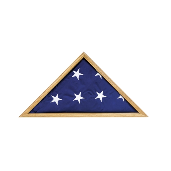 Oak Memorial Case - 5' x 9.5' Flag 1