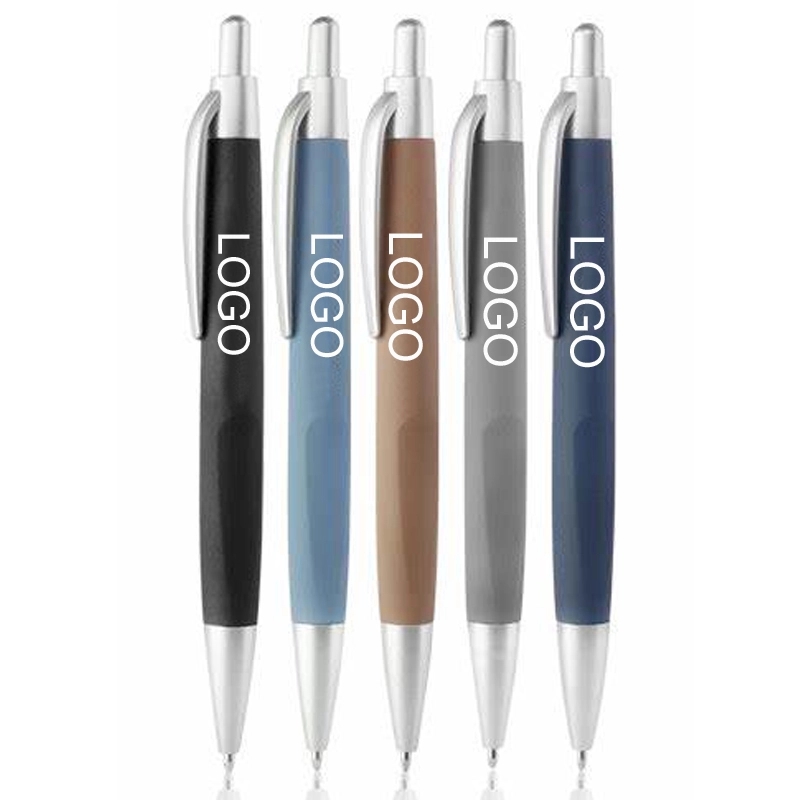 Plastic Rubber Coated Click Hotel Pen 2