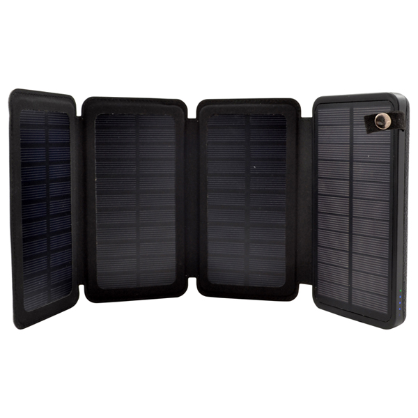 8000mAh 4 Solar Panel Power Bank W/Torch 42