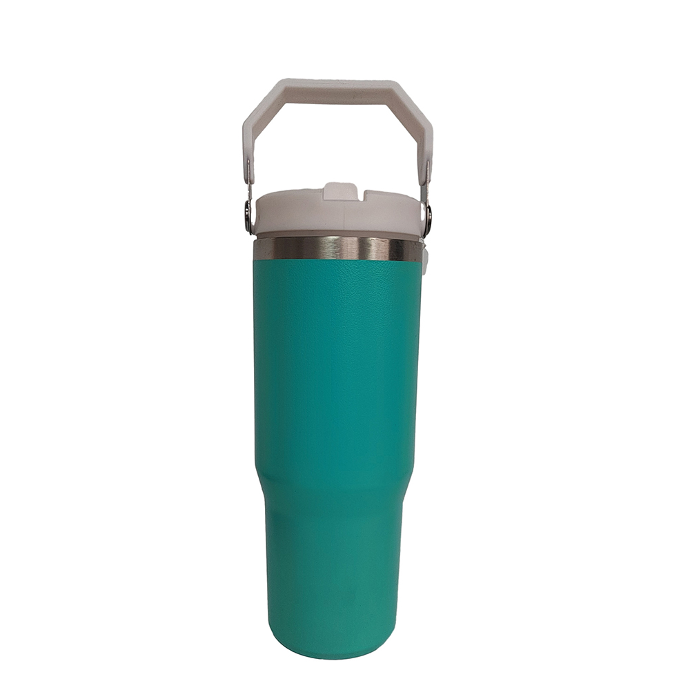 30 Oz. Vacuum Tumbler w/ Handle & Flip Straw Lid 3