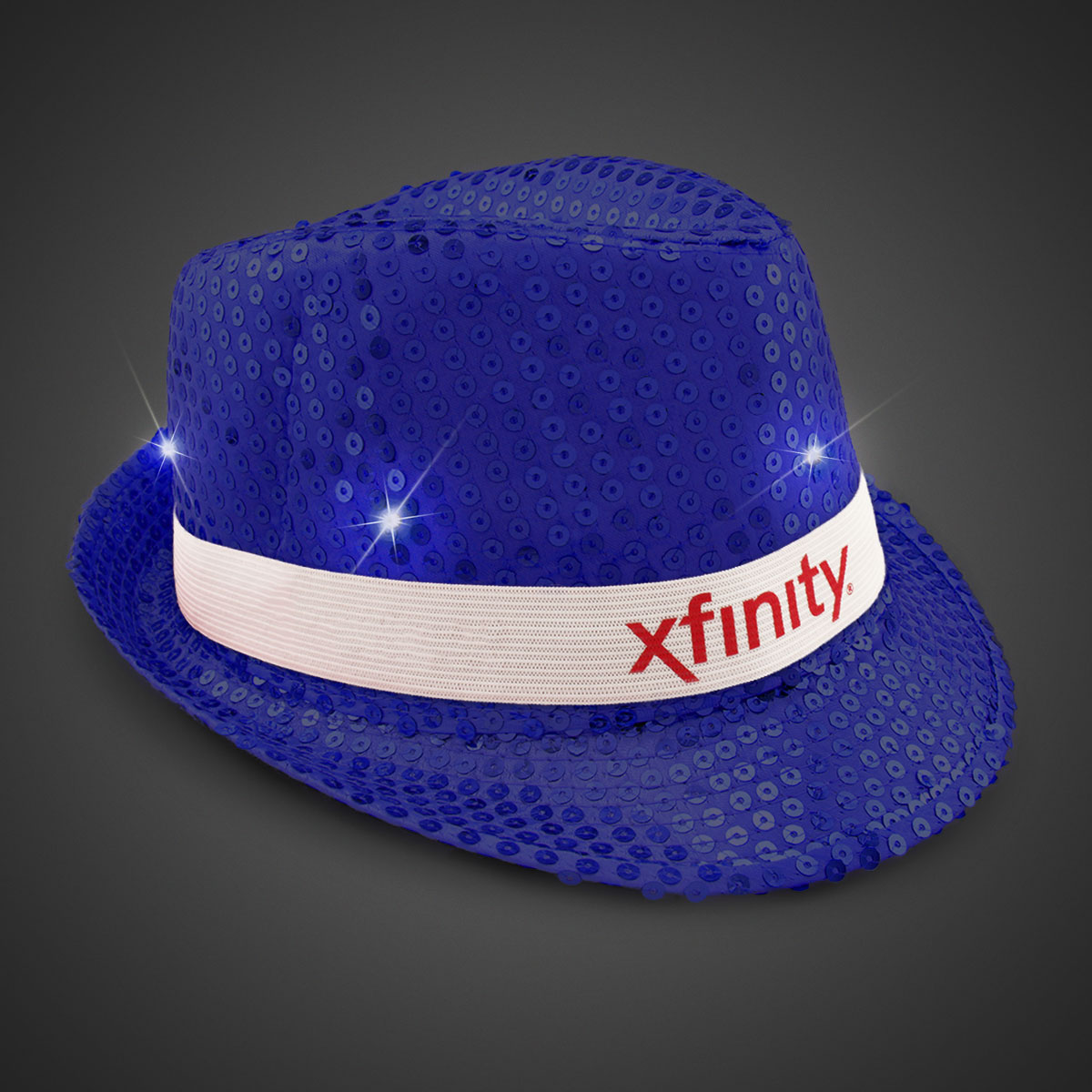 Blue Sequin LED Fedora(blank) 2