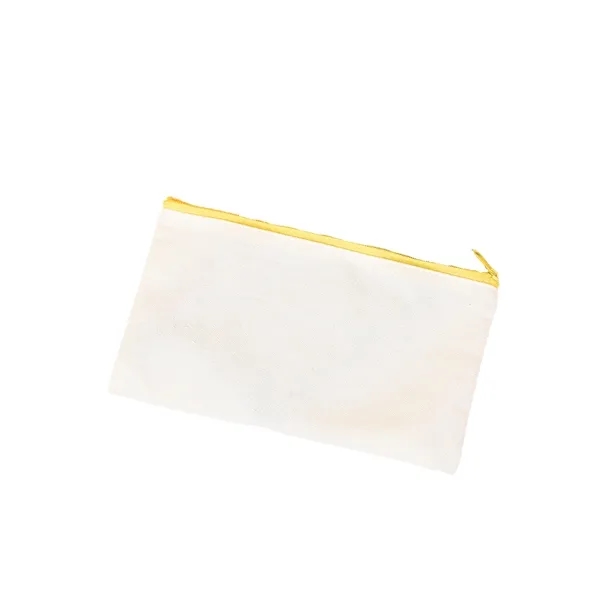 Premium Canvas Pen Case With Colorful Zipper 7