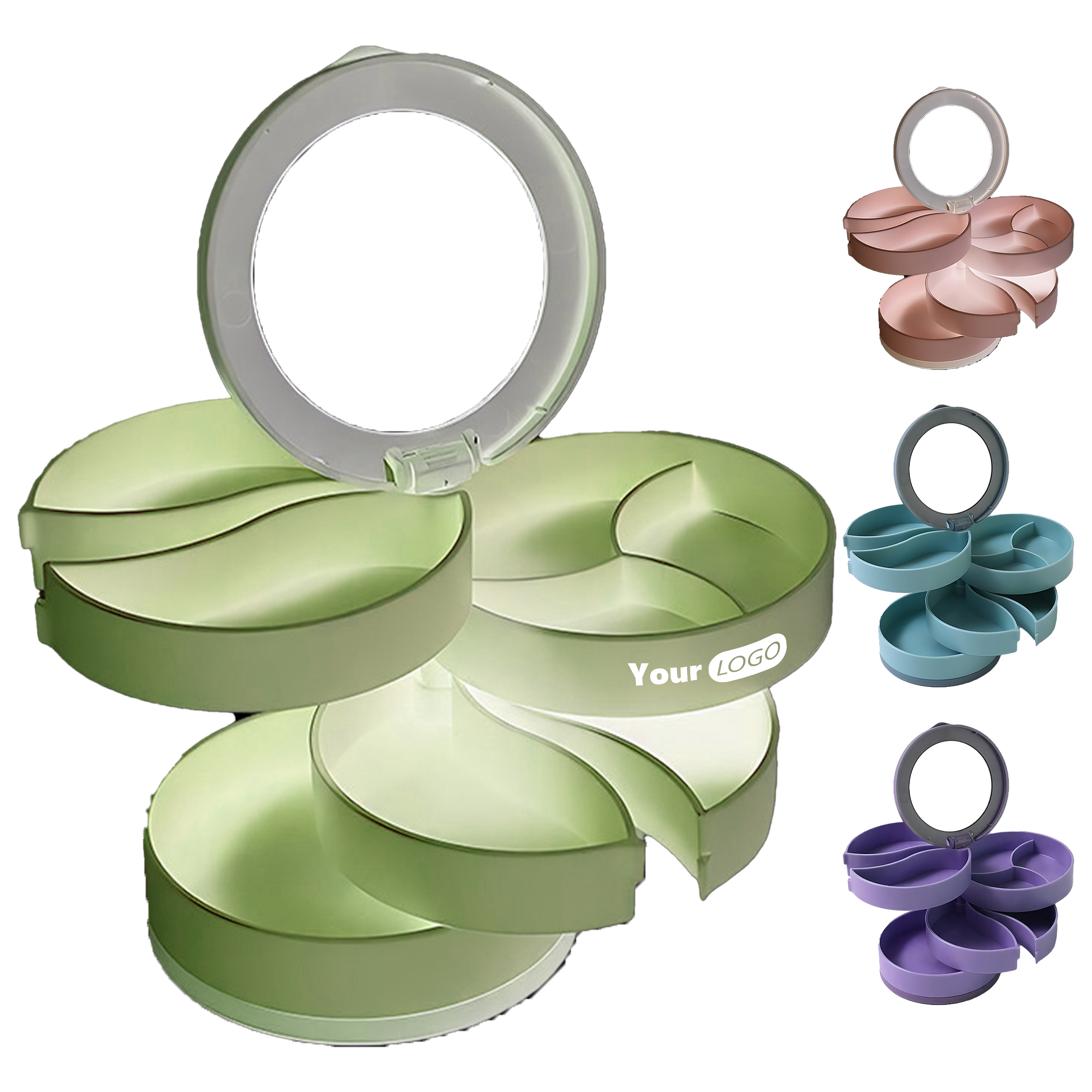 Abs Tiered Rotating Storage Box ?C Perfect For Home And Office Organization 1