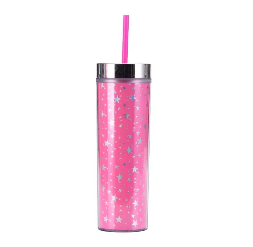 16OZ Double Plastic Straw Cup 4