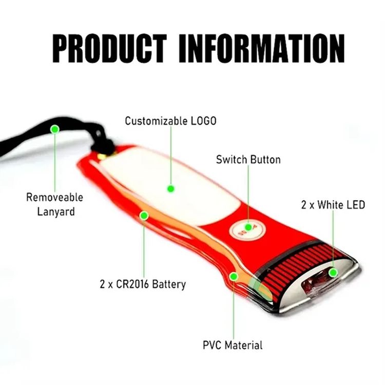 Flat Magnetic PVC Torch Flashlight Keychain 3